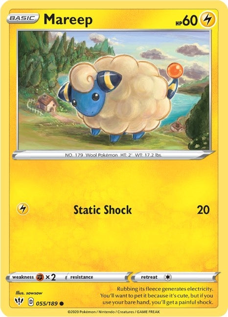 Image for Mareep (055/189) (SWSH03: Darkness Ablaze) (SWSH03) - Pokemon