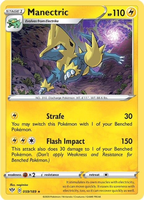 Image for Manectric (059/189) (SWSH03: Darkness Ablaze) (SWSH03) - Pokemon