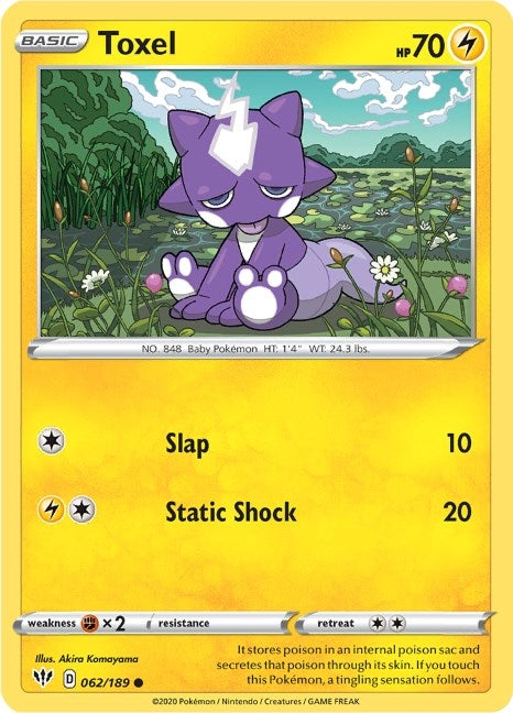 Image for Toxel (062/189) (SWSH03: Darkness Ablaze) (SWSH03) - Pokemon