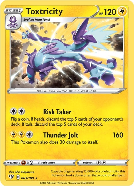 Image for Toxtricity (063/189) (SWSH03: Darkness Ablaze) (SWSH03) - Pokemon