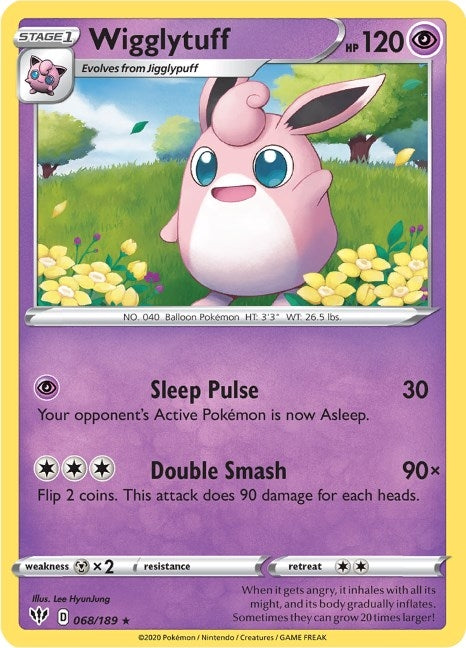 Image for Wigglytuff (068/189) (SWSH03: Darkness Ablaze) (SWSH03) - Pokemon
