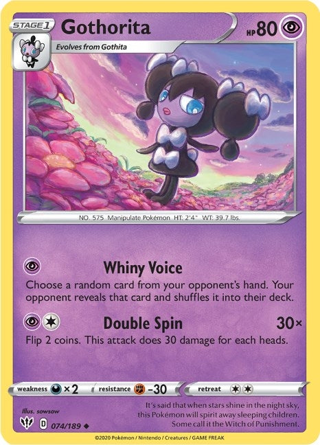 Image for Gothorita (074/189) (SWSH03: Darkness Ablaze) (SWSH03) - Pokemon