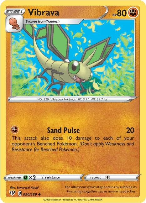 Image for Vibrava (090/189) (SWSH03: Darkness Ablaze) (SWSH03) - Pokemon