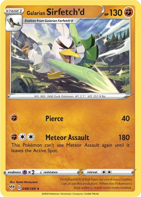 Image for Galarian Sirfetch'd (098/189) (SWSH03: Darkness Ablaze) (SWSH03) - Pokemon