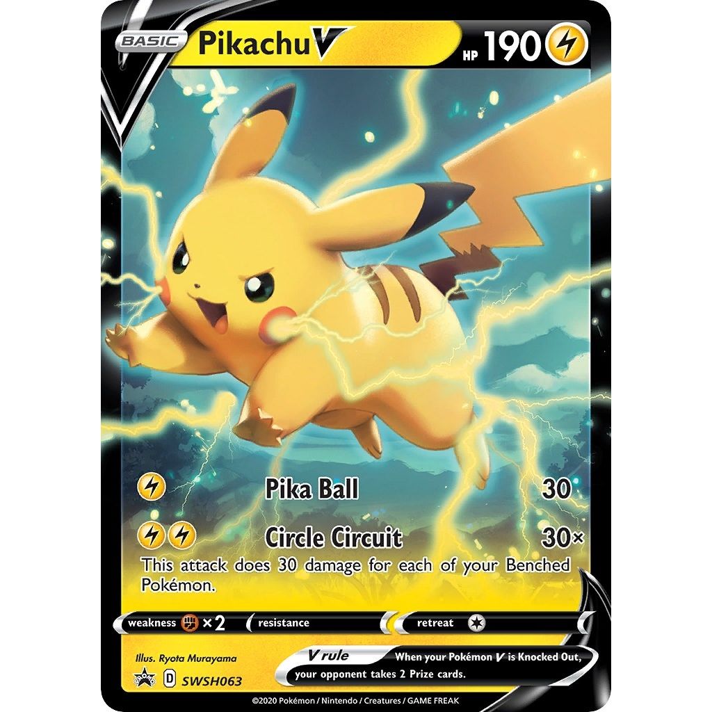 Pikachu V - SWSH063 (SWSH063) (SWSH: Sword & Shield Promo Cards) - PokeBox USA