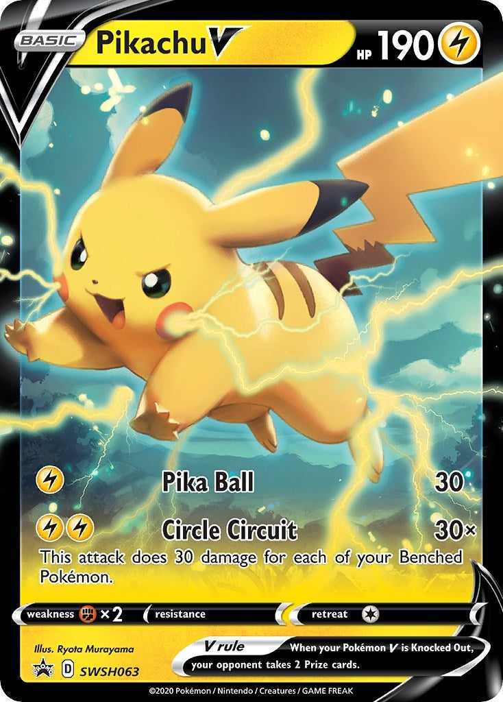 Pikachu V - SWSH063 (SWSH063) (SWSH: Sword & Shield Promo Cards) - PokeBox USA
