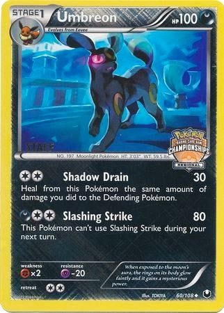 Image for Umbreon - 60/108 (Regional Championships) [Staff] (060/108) (League & Championship Cards) (PR) - Pokemon