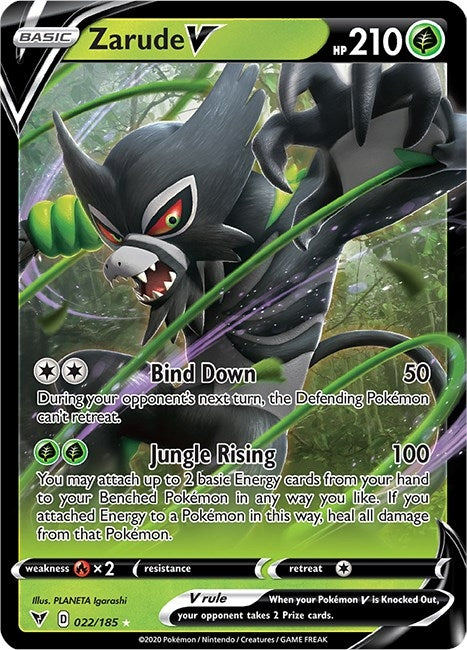 Image for Zarude V (022/185) (SWSH04: Vivid Voltage) (SWSH04) - Pokemon