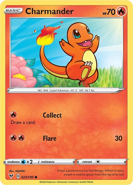 Image for Charmander (023/185) (SWSH04: Vivid Voltage) (SWSH04) - Pokemon