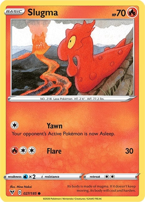 Image for Slugma (027/185) (SWSH04: Vivid Voltage) (SWSH04) - Pokemon