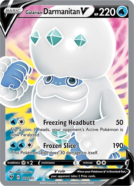 Image for Galarian Darmanitan V (Full Art) (169/185) (SWSH04: Vivid Voltage) (SWSH04) - Pokemon