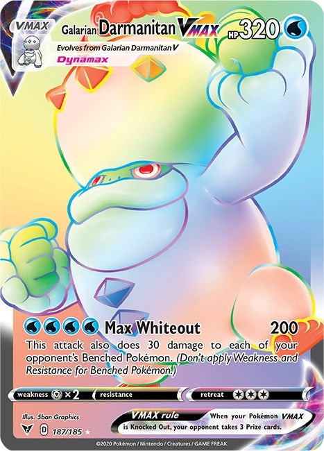 Image for Galarian Darmanitan VMAX (Secret) (187/185) (SWSH04: Vivid Voltage) (SWSH04) - Pokemon