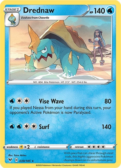 Image for Drednaw (039/185) (SWSH04: Vivid Voltage) (SWSH04) - Pokemon