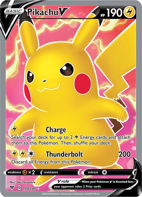 Image for Pikachu V (Full Art) (170/185) (SWSH04: Vivid Voltage) (SWSH04) - Pokemon