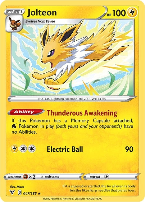Image for Jolteon (047/185) (SWSH04: Vivid Voltage) (SWSH04) - Pokemon
