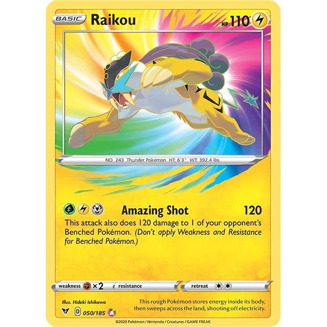 Raikou (050/185) (SWSH04: Vivid Voltage) - PokeBox USA