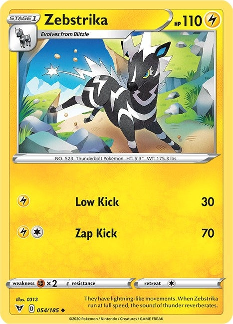 Image for Zebstrika (054/185) (SWSH04: Vivid Voltage) (SWSH04) - Pokemon