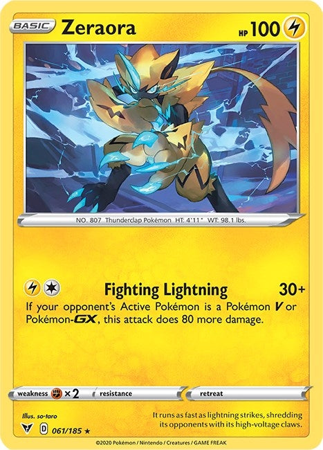 Image for Zeraora (061/185) (SWSH04: Vivid Voltage) (SWSH04) - Pokemon