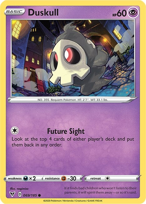 Image for Duskull (069/185) (SWSH04: Vivid Voltage) (SWSH04) - Pokemon