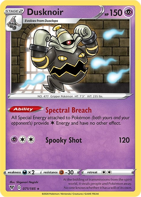 Image for Dusknoir (071/185) (SWSH04: Vivid Voltage) (SWSH04) - Pokemon