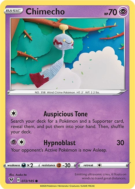 Image for Chimecho (072/185) (SWSH04: Vivid Voltage) (SWSH04) - Pokemon