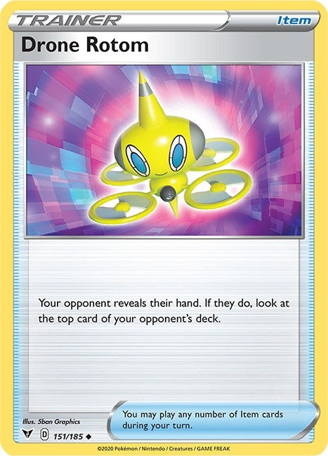 Image for Drone Rotom (151/185) (SWSH04: Vivid Voltage) (SWSH04) - Pokemon