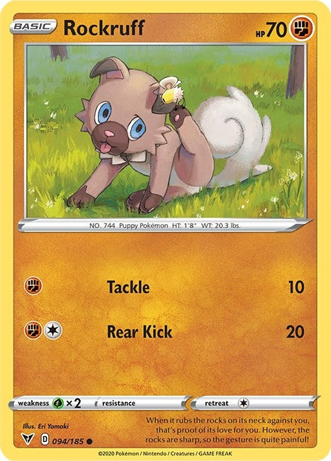Image for Rockruff (094/185) (SWSH04: Vivid Voltage) (SWSH04) - Pokemon