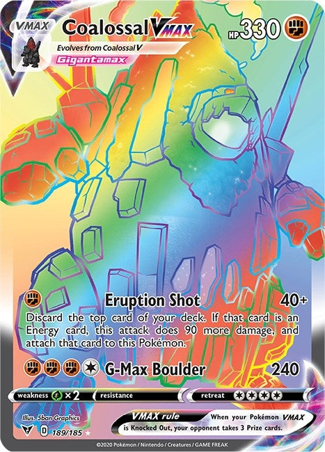 Image for Coalossal VMAX (Secret) (189/185) (SWSH04: Vivid Voltage) (SWSH04) - Pokemon