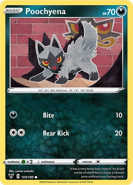 Image for Poochyena (103/185) (SWSH04: Vivid Voltage) (SWSH04) - Pokemon