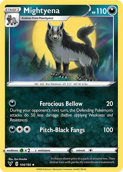 Image for Mightyena (104/185) (SWSH04: Vivid Voltage) (SWSH04) - Pokemon