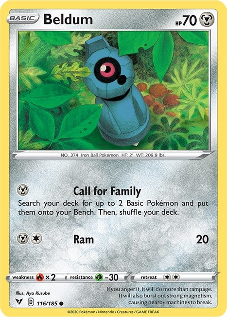 Image for Beldum (116/185) (SWSH04: Vivid Voltage) (SWSH04) - Pokemon