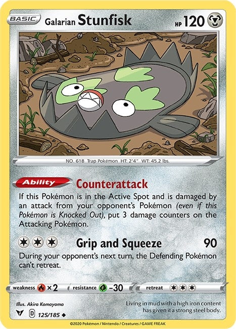 Image for Galarian Stunfisk (125/185) (SWSH04: Vivid Voltage) (SWSH04) - Pokemon