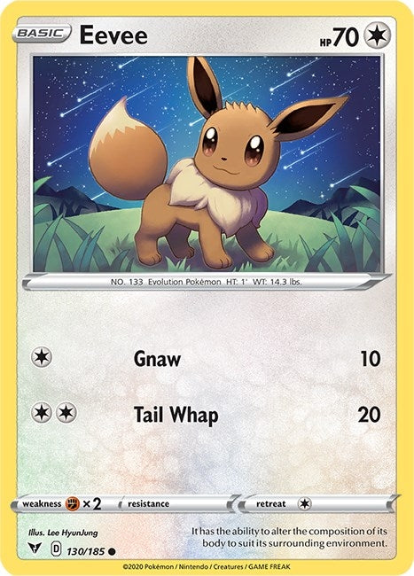 Image for Eevee (130/185) (SWSH04: Vivid Voltage) (SWSH04) - Pokemon