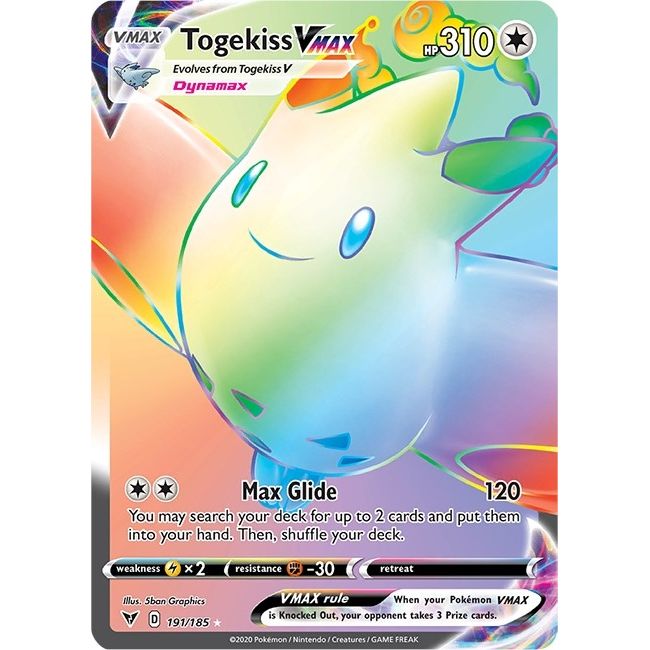 Togekiss VMAX (Secret) (191/185) (SWSH04: Vivid Voltage) - PokeBox USA