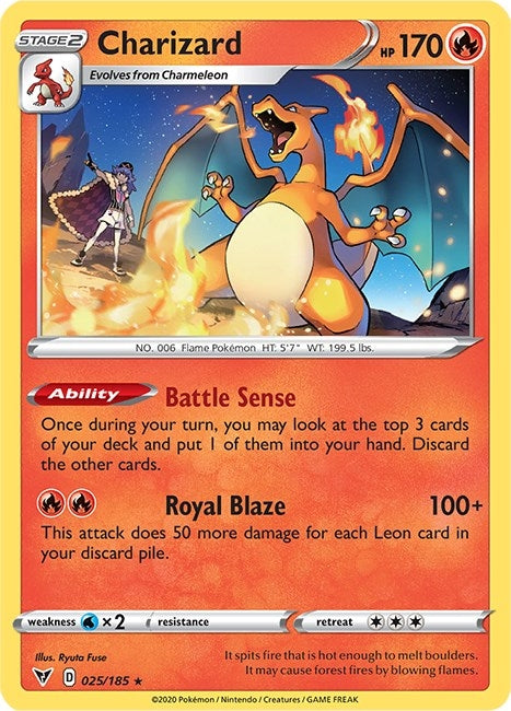 Image for Charizard - 25/185 (Cracked Ice Holo) (025/185) (Deck Exclusives) (PR) - Pokemon