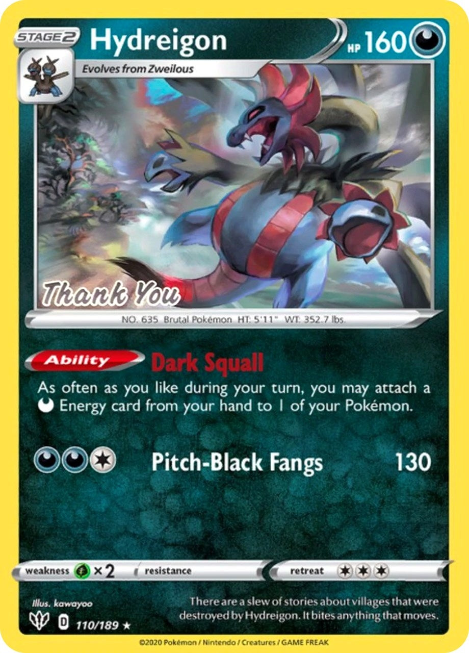 Image for Hydreigon - 110/189 [Thank You] (110/189) (Miscellaneous Cards & Products) - Pokemon