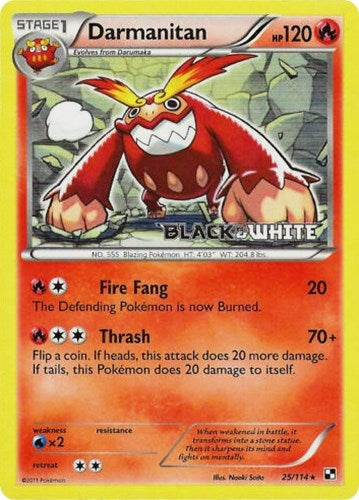 Image for Darmanitan - 25/114 (Prerelease) (25/114) (Black and White Promos) (PR) - Pokemon