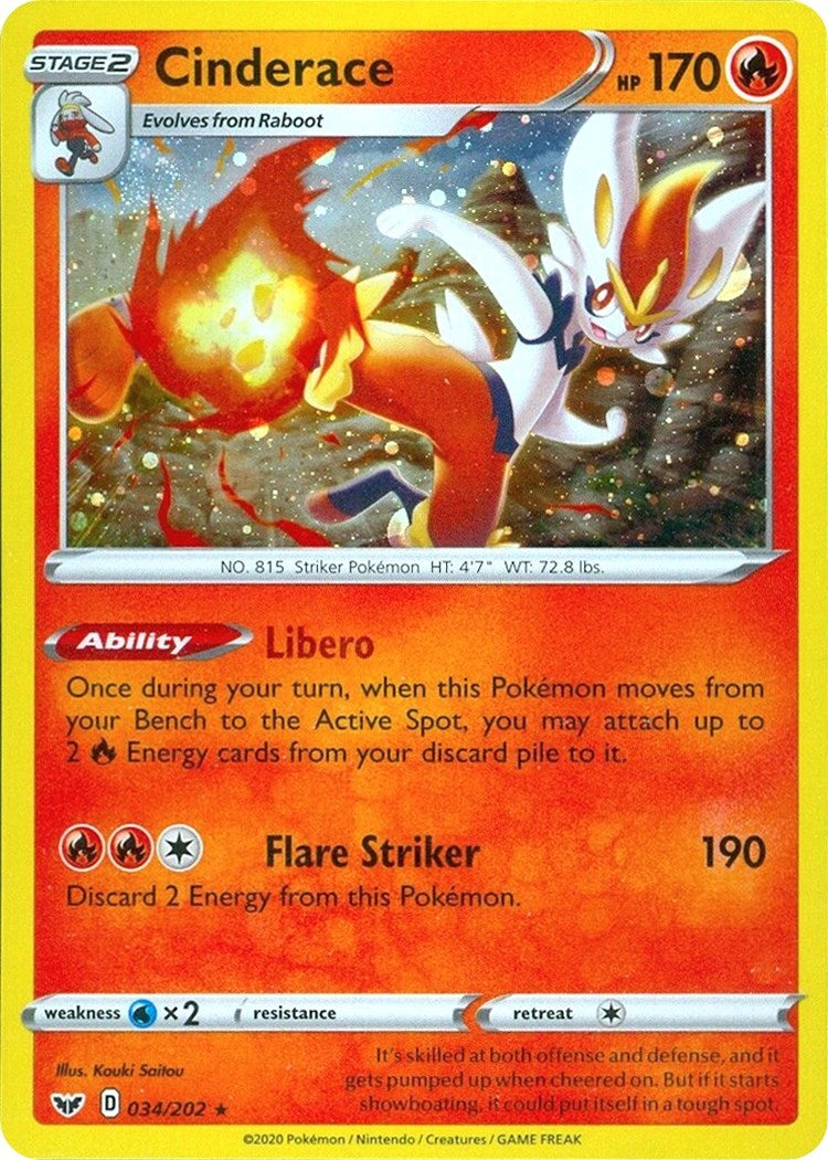 Image for Cinderace - 034/202 (Cosmos Holo) (034/202) (Miscellaneous Cards & Products) - Pokemon