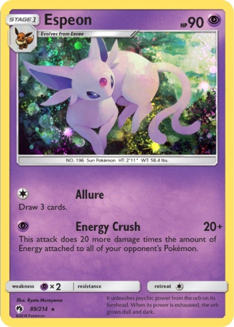 Image for Espeon - 89/214 (Cosmos Holo) (089/214) (Blister Exclusives) (BLE) - Pokemon