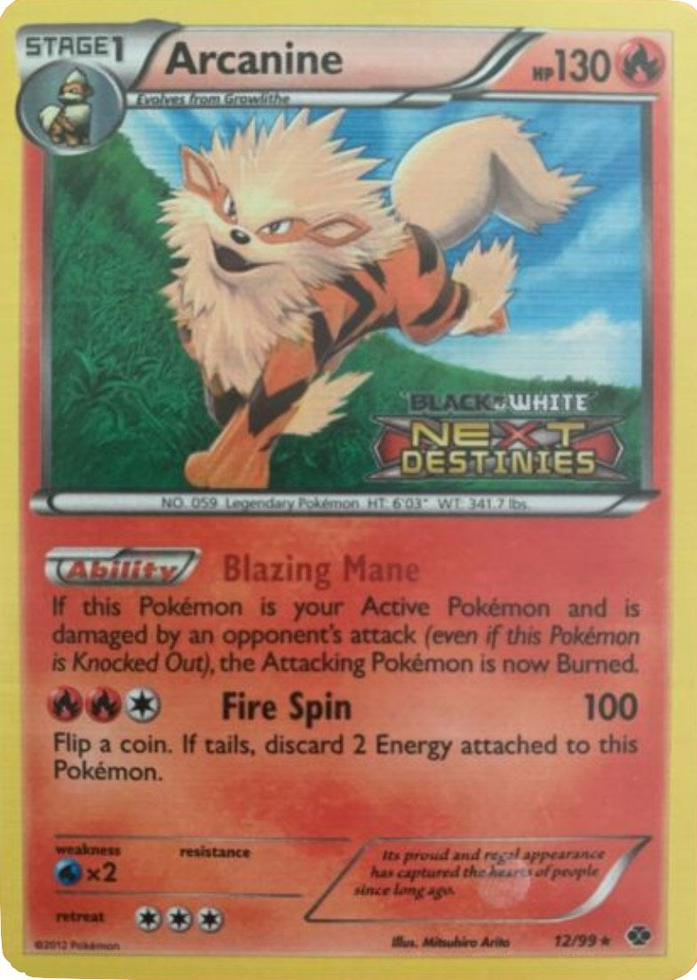 Image for Arcanine - 12/99 (Prerelease) (12/99) (Black and White Promos) (PR) - Pokemon