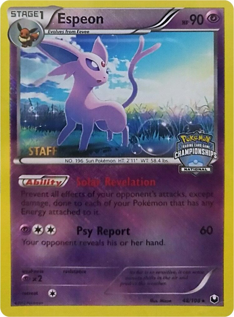 Image for Espeon - 48/108 (National Championships) [Staff] (048/108) (League & Championship Cards) (PR) - Pokemon