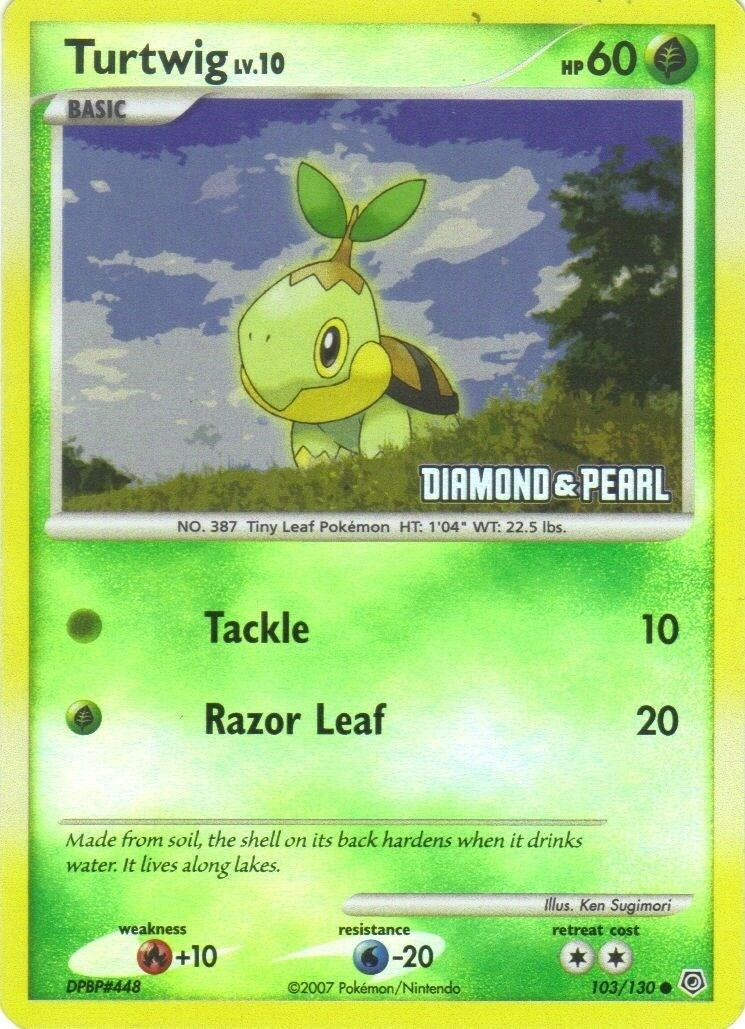 Image for Turtwig - 103/130 [Diamond & Pearl] (103/130) (Burger King Promos) (BKP) - Pokemon