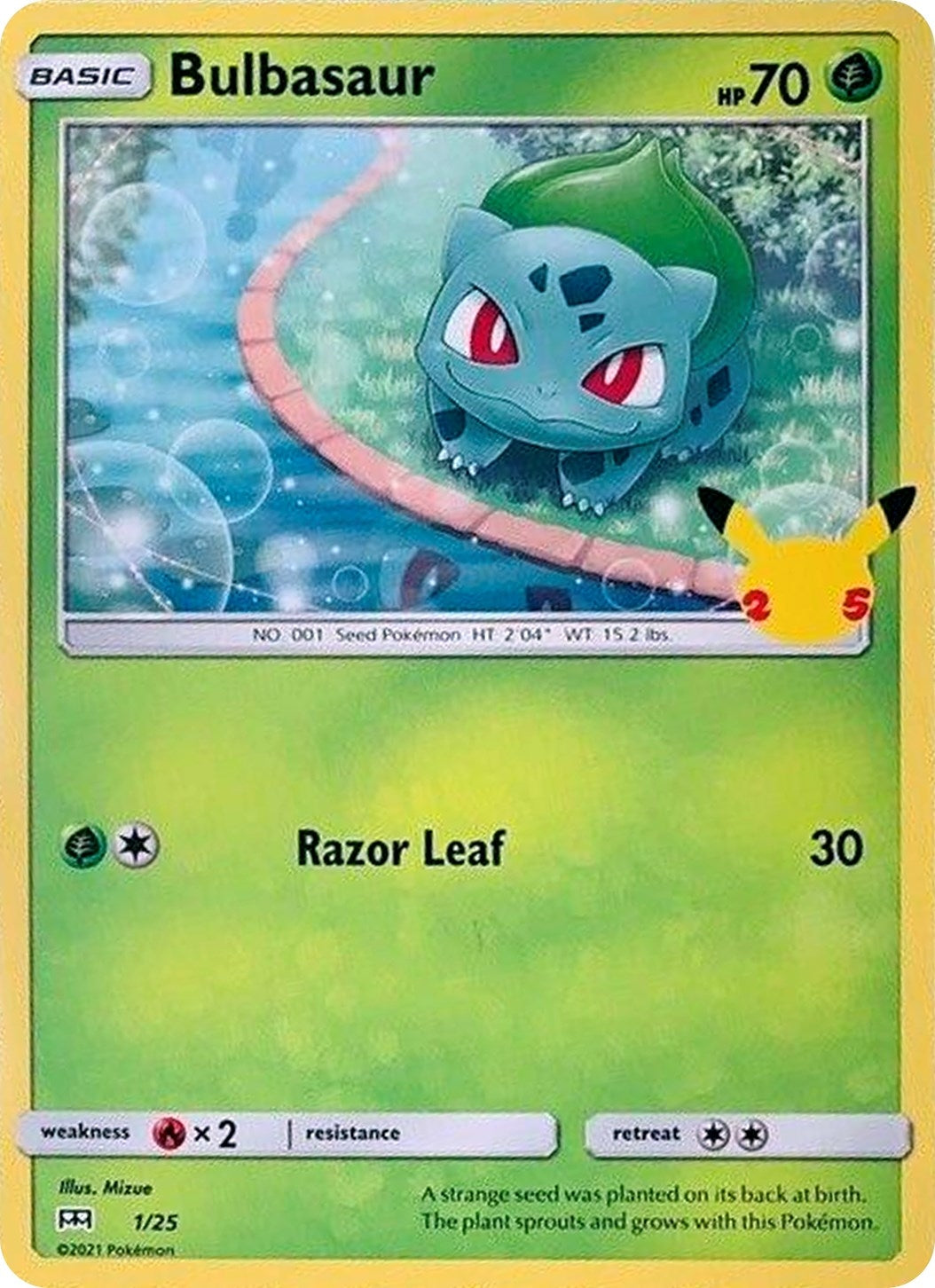 Bulbasaur (001/025) (McDonald's 25th Anniversary Promos)