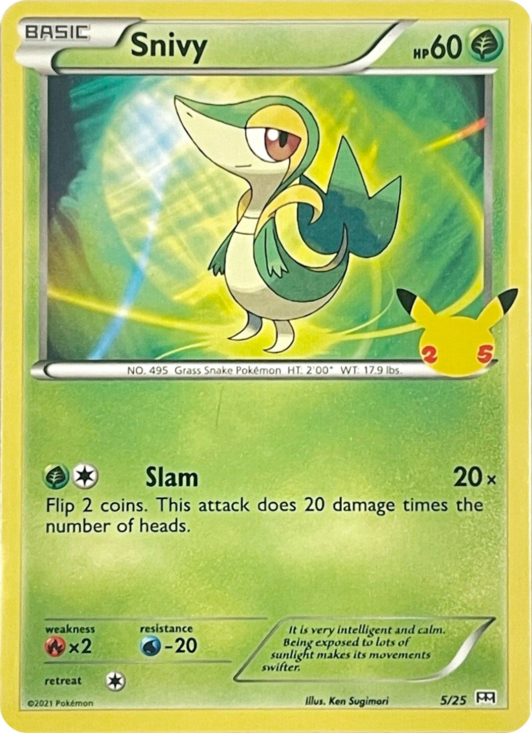 Image for Snivy (005/025) (McDonald's 25th Anniversary Promos) (M21) - Pokemon