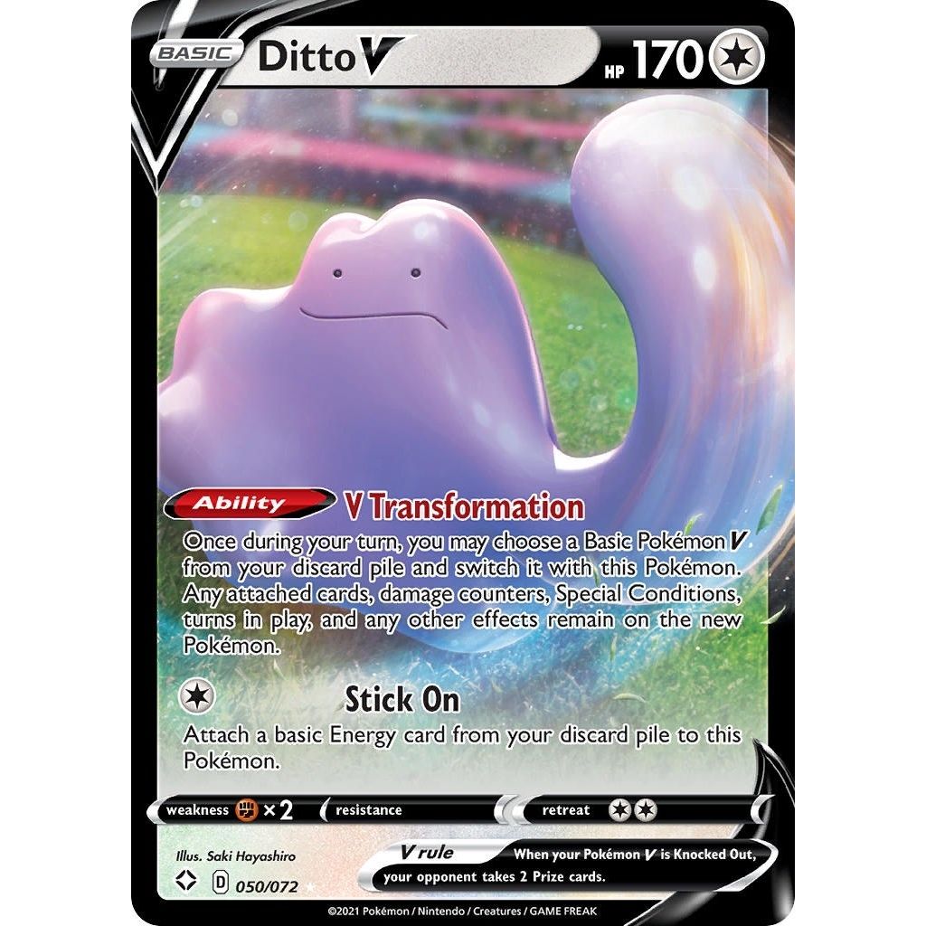 Ditto V (050/072) (Shining Fates) - PokeBox USA