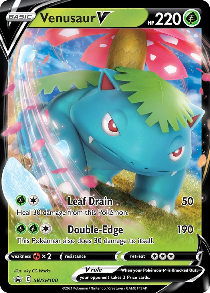 Venusaur V - SWSH100 (SWSH100) (SWSH: Sword & Shield Promo Cards)
