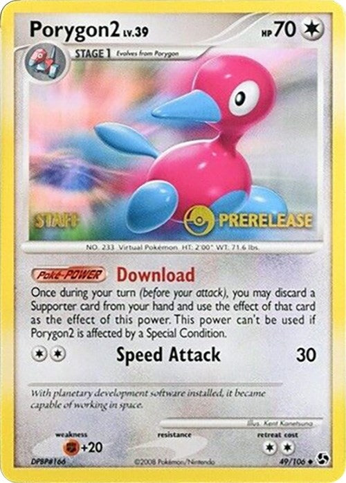 Image for Porygon2 - 49/106 (Prerelease) [Staff] (49/106) (Diamond and Pearl Promos) (PR) - Pokemon