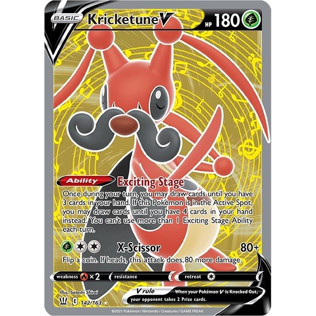 Kricketune V (Full Art) (142/163) (SWSH05: Battle Styles) - PokeBox USA