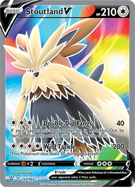 Stoutland V (Full Art) (157/163) (SWSH05: Battle Styles)