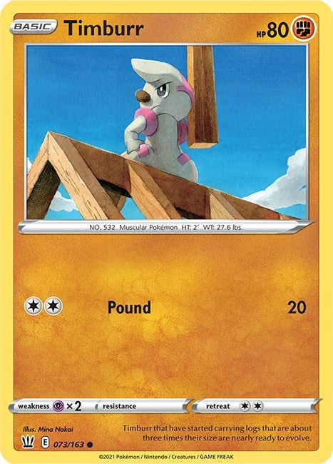 Image for Timburr (073/163) (SWSH05: Battle Styles) (SWSH05) - Pokemon